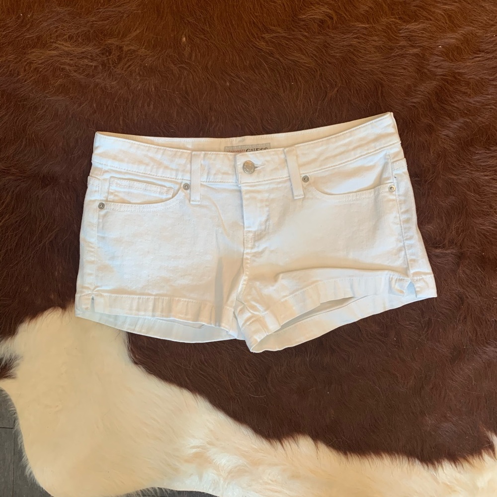 White Guess Jean shorts